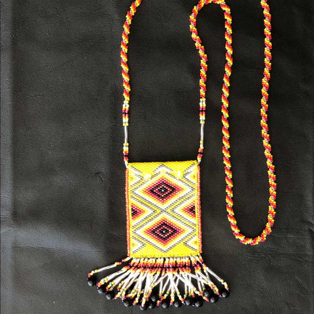 Bright colorful Beaded bad/pouch